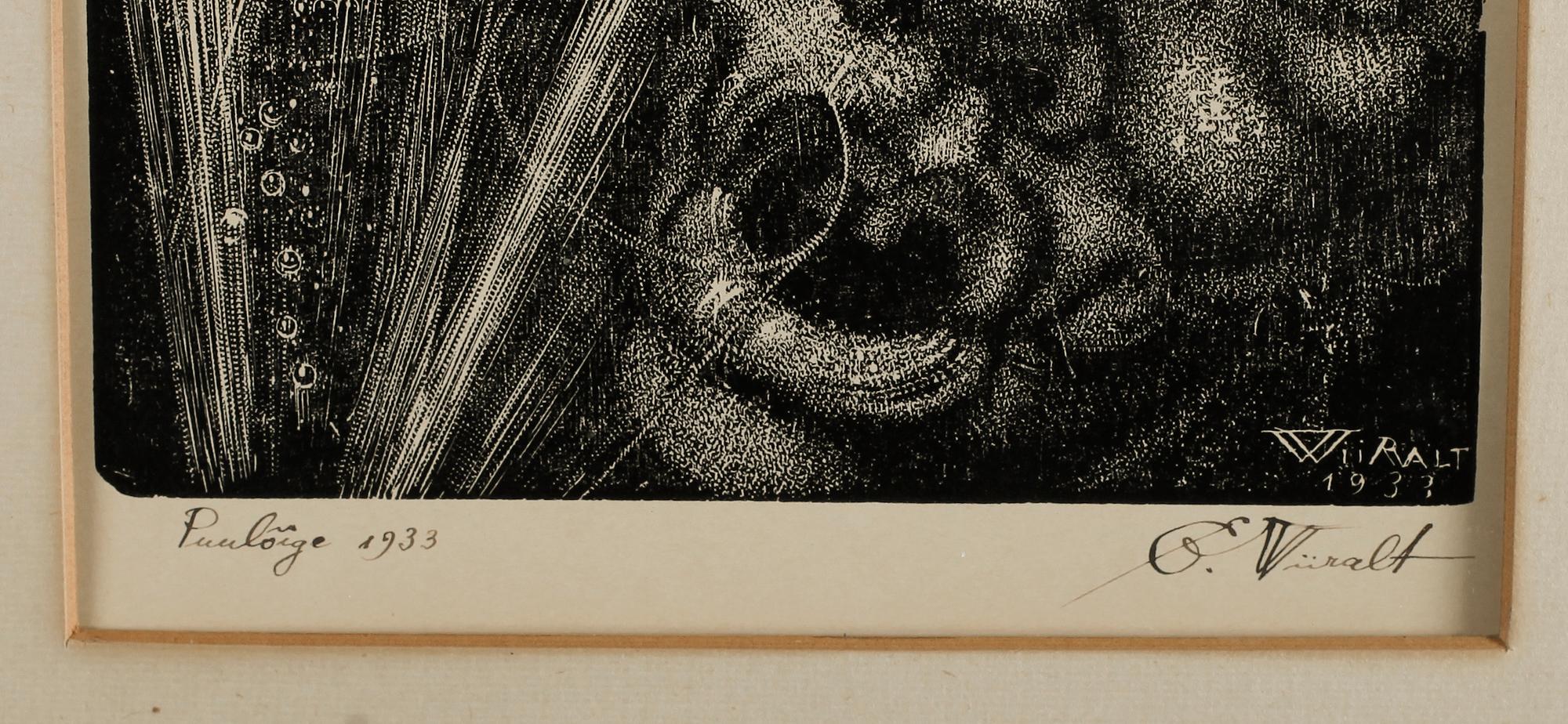 EDUARD WIIRALT, träsnitt, signerad och daterad 1933.