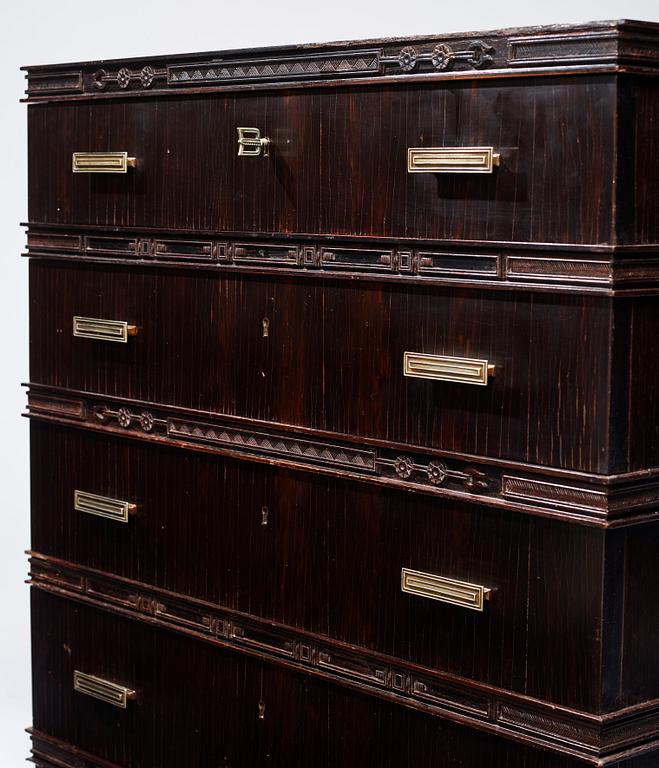 Axel Einar Hjorth, a macassar ebony chest of drawers, Nordiska Kompaniet, 1928, exhibited at the World's Fair in Barcelona 1929.