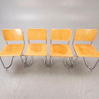 A set of four Italian chairs later part of the 20th century.