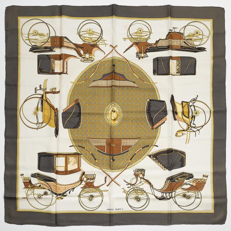 Hermès, scarf, "Les Voitures a Transformation".