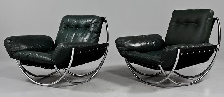 FÅTÖLJER, ett par, 1900-talets fjärde kvartal.