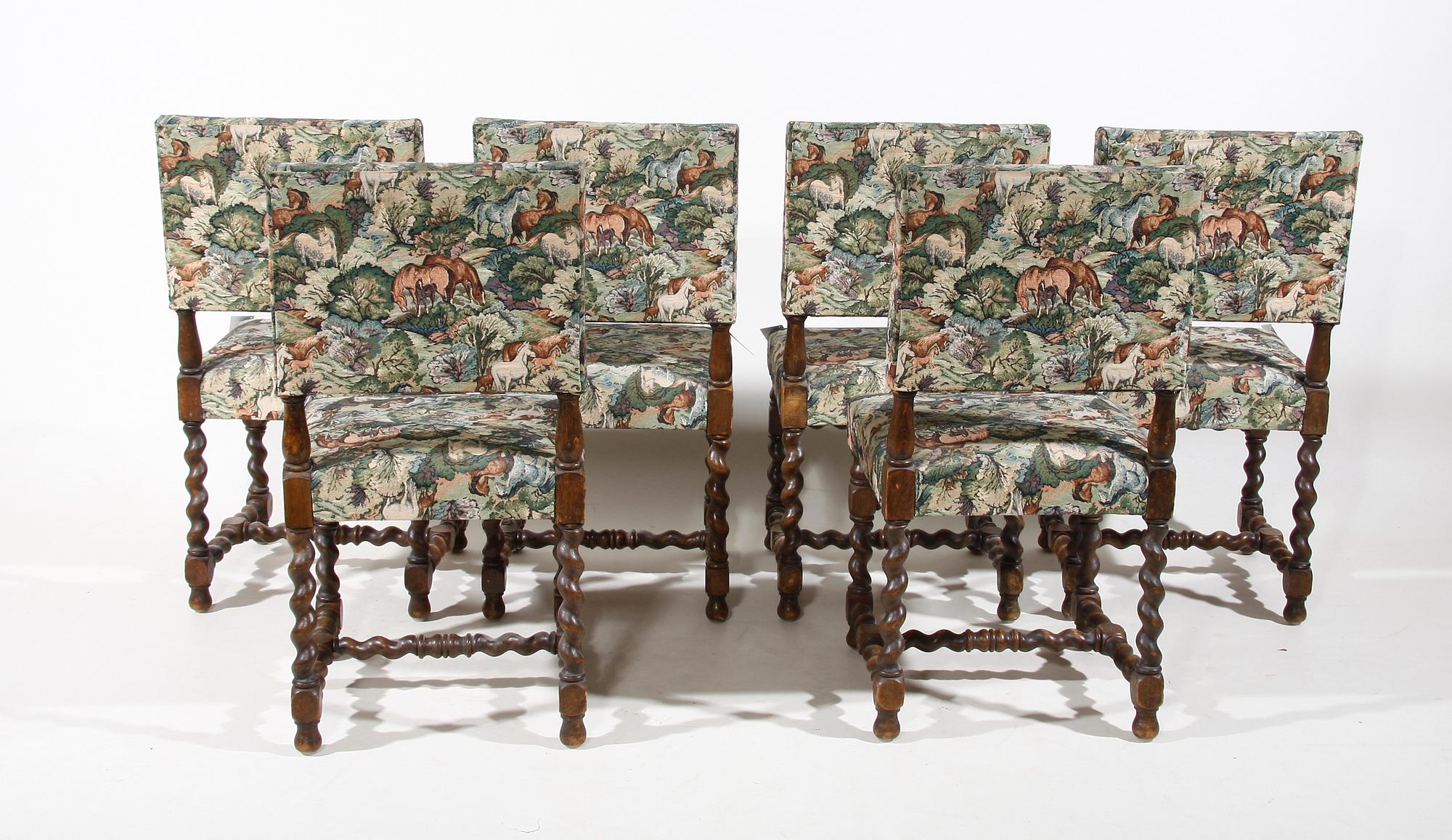 STOLAR, 6 st, barockstil. 1900-tal.