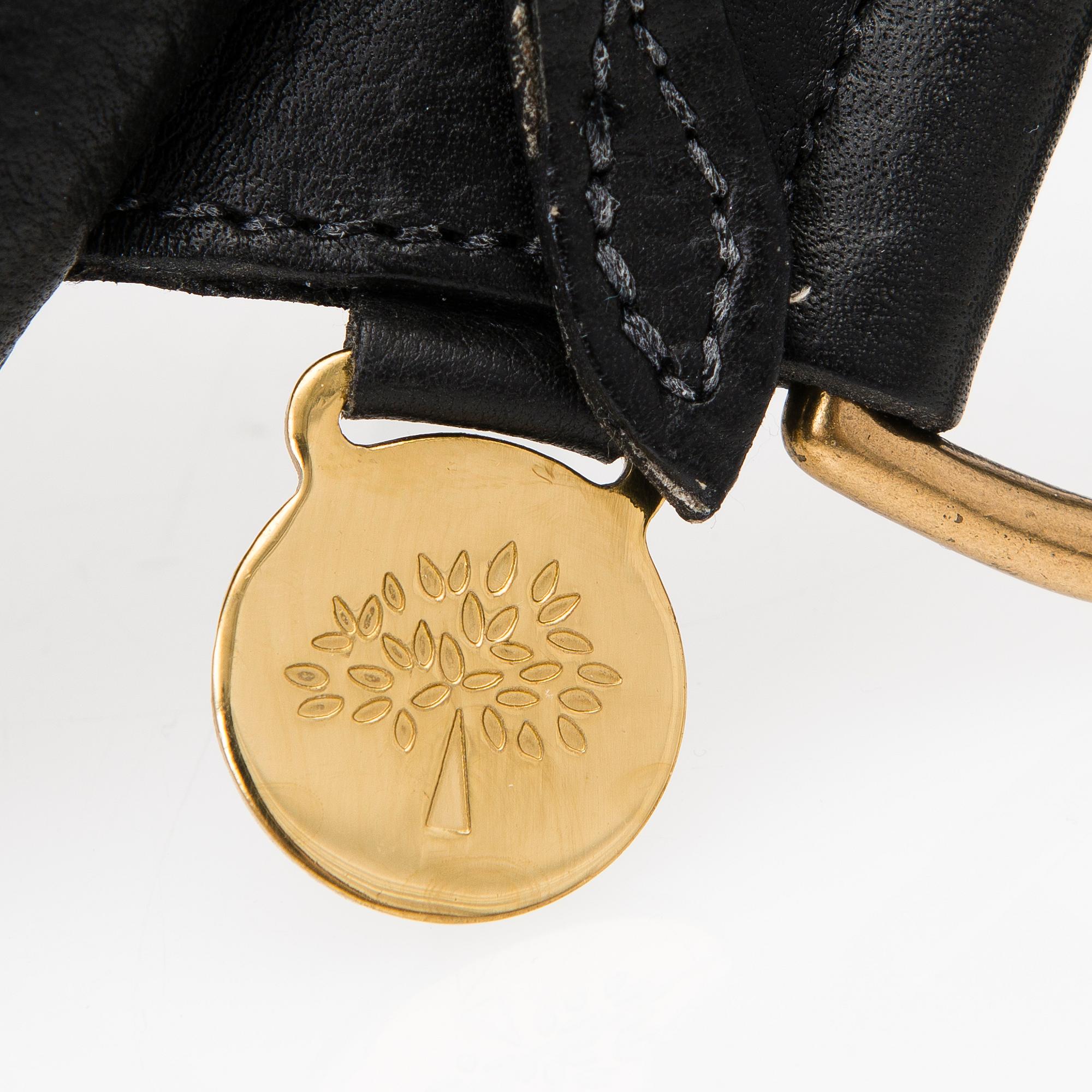 A Vintage Black Leather Waist Bag.