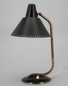 BORDSLAMPA, mässing och plåt, märkt OMI typ 420.