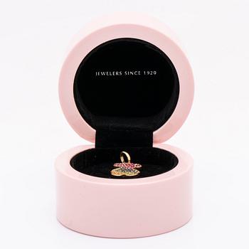 Tous hänge "Luah Bear" 18K med olikfärgade safirer, ca 2 x 1,5 cm, originaletui.