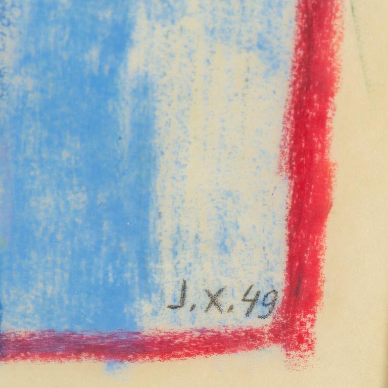 JOHN/JEAN XCERON, pastell on paper, signed J.X and dated -49.