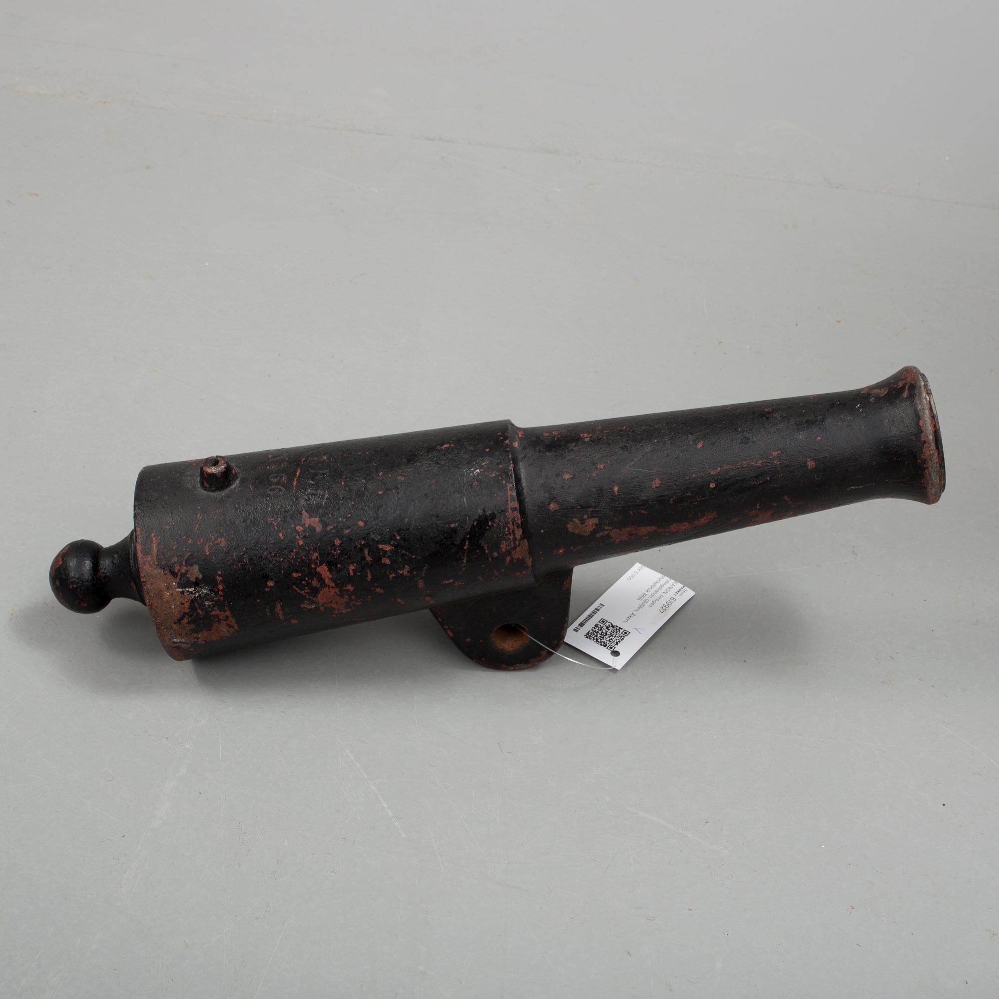 KANON, troligen relingskanon, gjutjärn, Åkers styckebruk 1866.