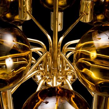 HANS-AGNE JAKOBSSON, taklampa, modell T372/24, Markaryd, 1900-talets senare hälft. Totalhöjd ca 130 cm.