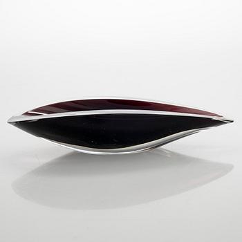 Kaj Franck, a 'Willow Leaf' Glass Bowl, signed K Franck Nuutajärvi Notsjö -57.