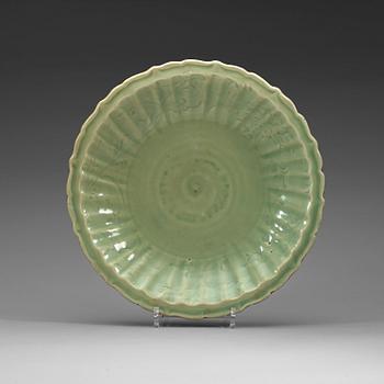 130. A celadon glazed dish, Ming dynasty (1368-1644).