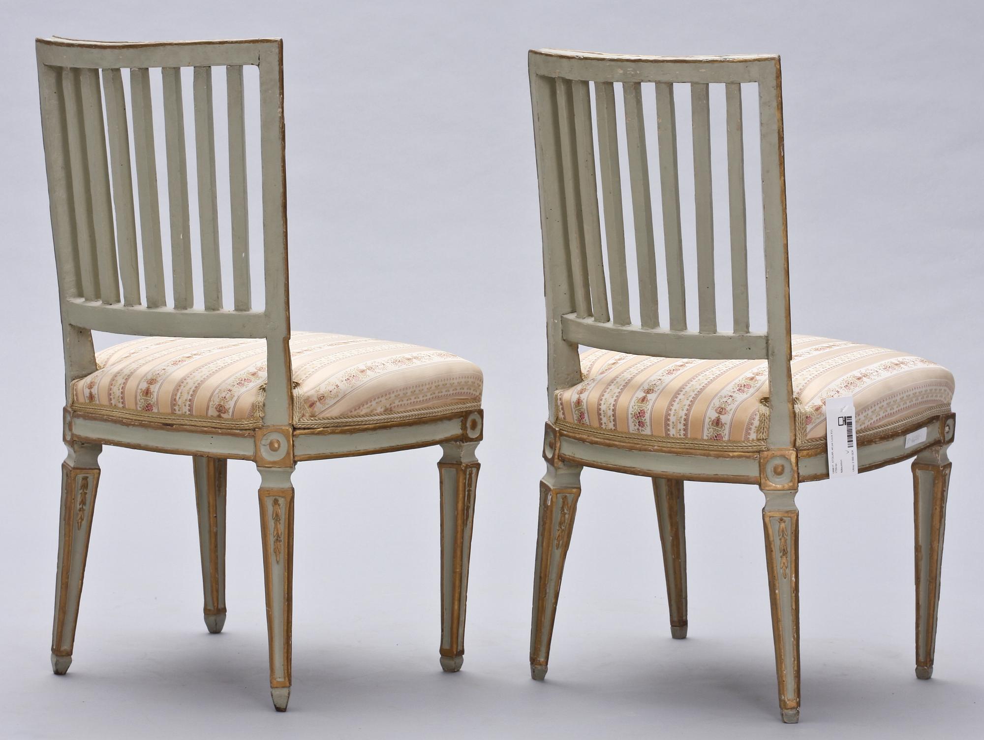 STOLAR, ett par Louis XVI, 1700-tal.