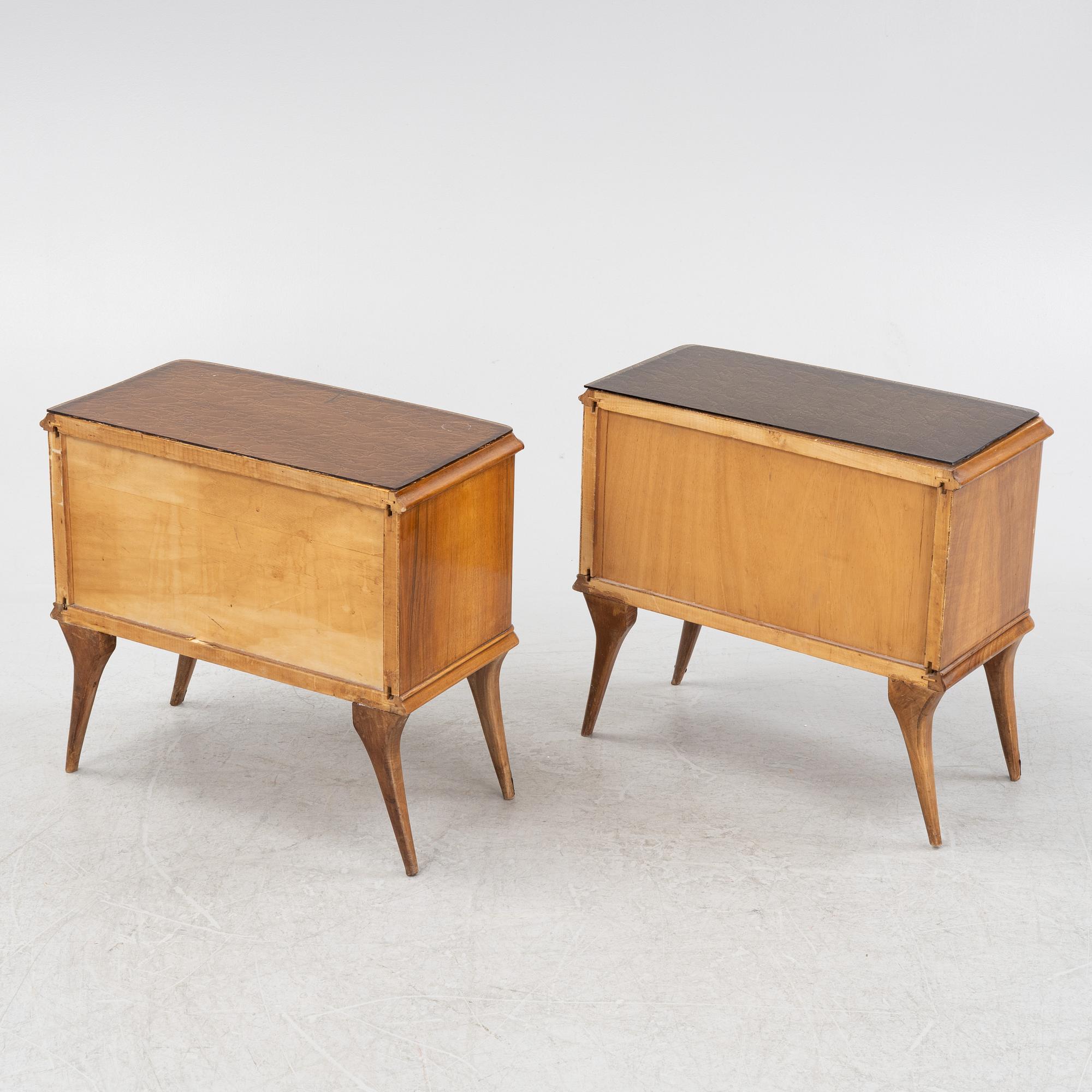 A pair of Mahogany Bedside Tables, mid 20th century.