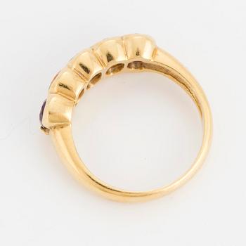 RING with amethyst and citrine.