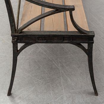 A Lessebo garden sofa, mid 19th century.