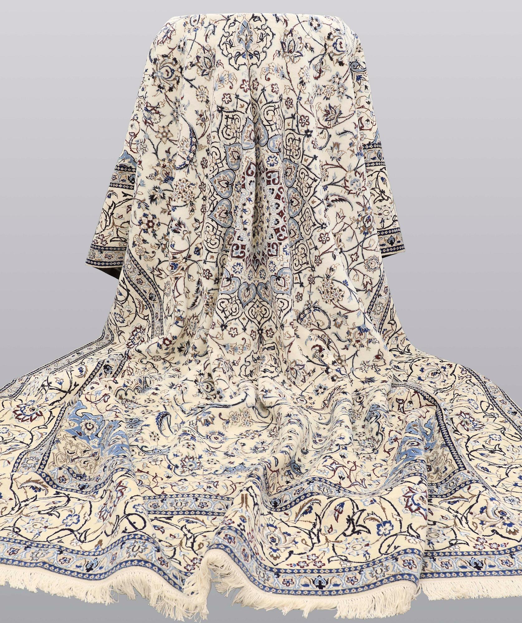 A carpet, Nain part silk s.k 9LAA, ca  417 x 287 cm.