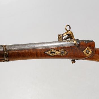 A miquelet lock rifle, probably Turkey, first half of/mid 19th century.