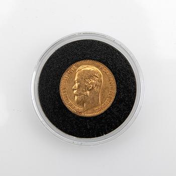 Guldmynt, Ryssland, Nikolaj II, 5 rubel 1900..