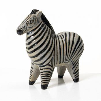 Lisa Larson, stoneware figurine, "Zebra", from the "Stora Zoo" series, Gustavsberg.