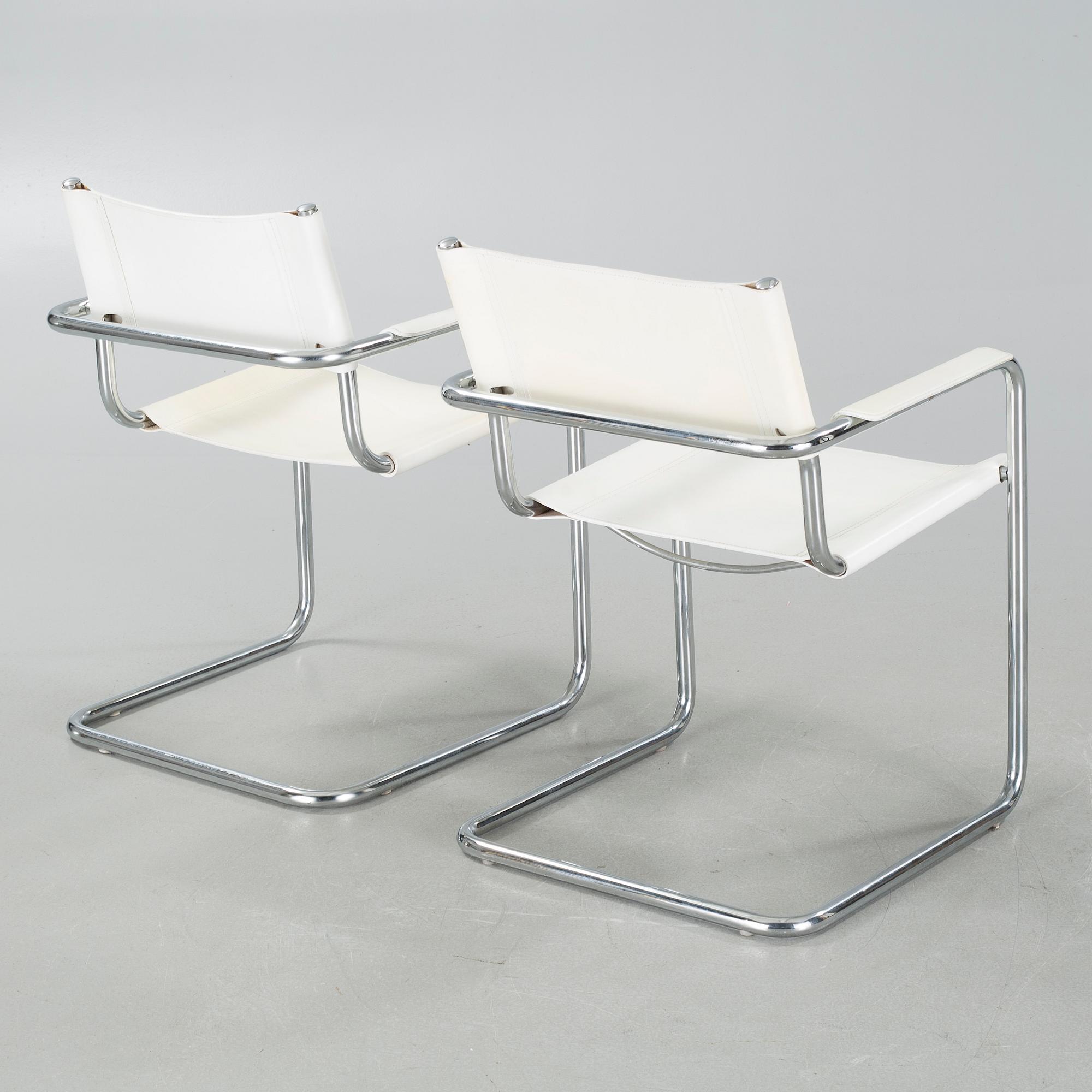 A pair of armchairs, made in the second half of the 20th century.