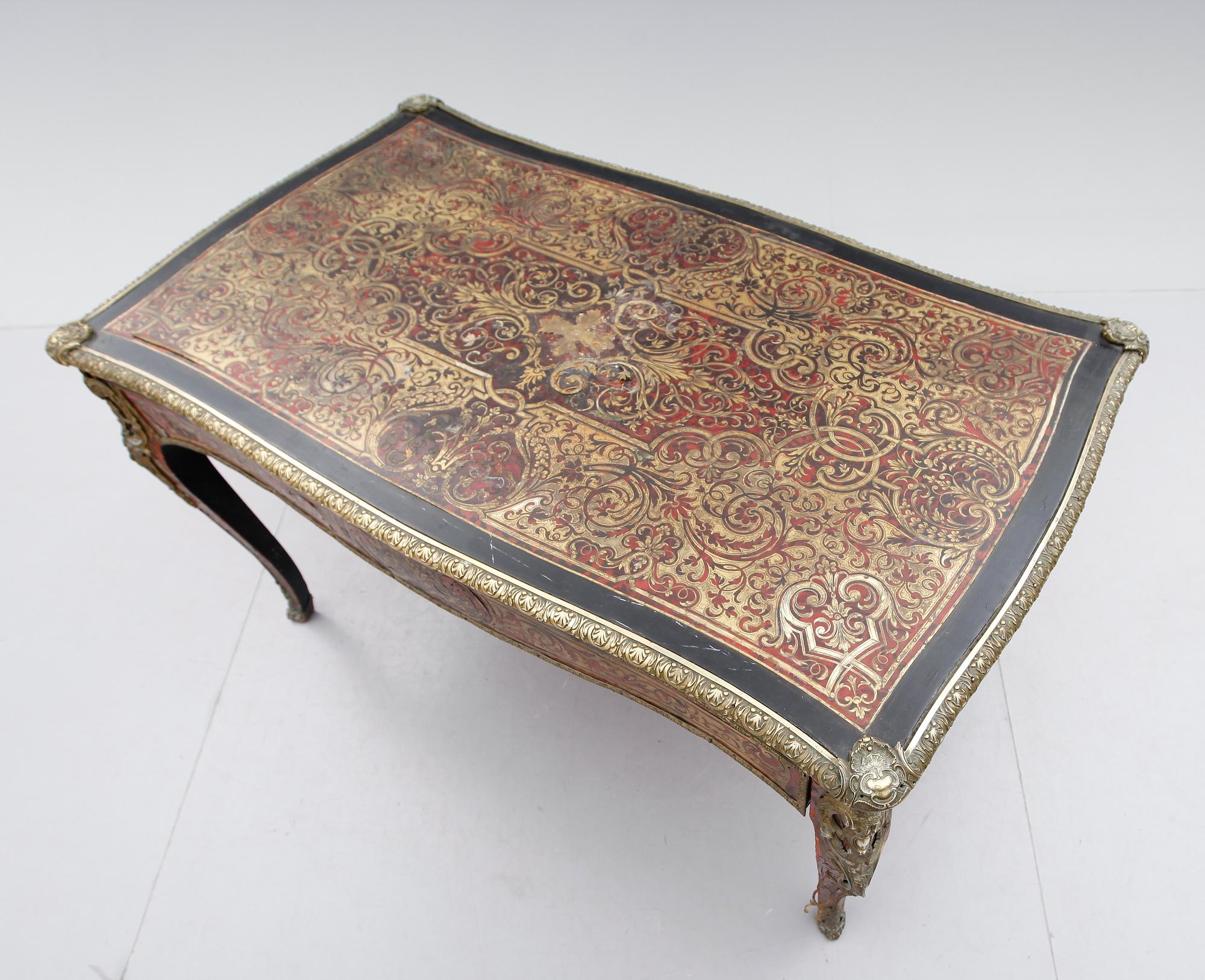 SKRIVBORD, boulle-arbete, Frankrike, 1800-tal.