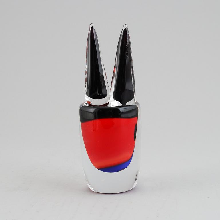 Erik Höglund, a glass sculpture/vase, Strömbergshyttan, 1991.