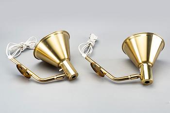 Wall lamps, a pair, Öja lighting, 1970s.