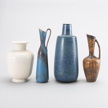 4 Stoneware pieces, Rörstrand, Gunnar Nylund and Carl-Harry Stålhane.