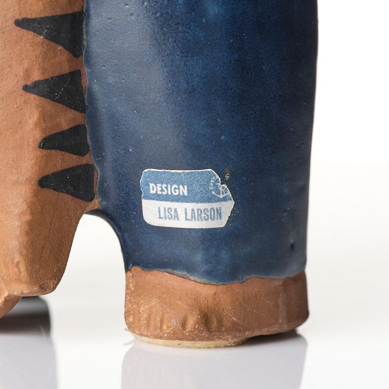 Lisa Larson, figurines 2 pcs, stoneware, polar bear from the Skansen series, and Pelle from Larson's children.