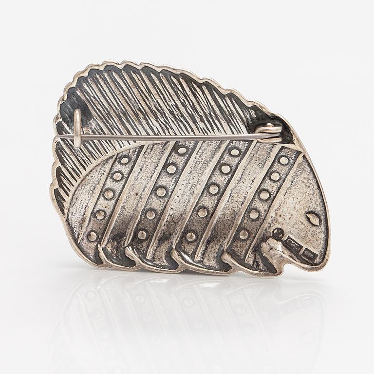 Kirsti Ilvessalo, "Hedgehog", a stelring silver brooch. Kalevala Koru, Helsinki.