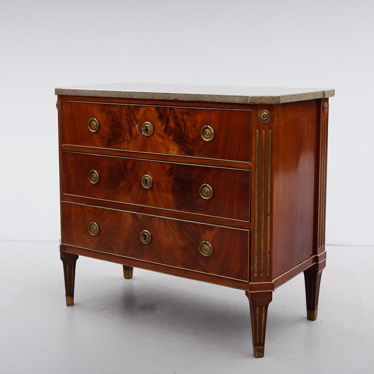BYRÅ, gustaviansk stil, 1800-talets mitt.