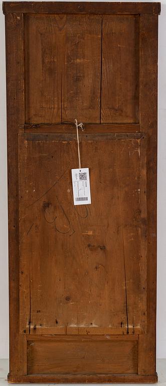 A first half of the 20th Century mahogany veneered mirror.