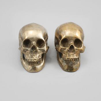 OBJEKT, patinerad metall, ett par, 1900-tal.