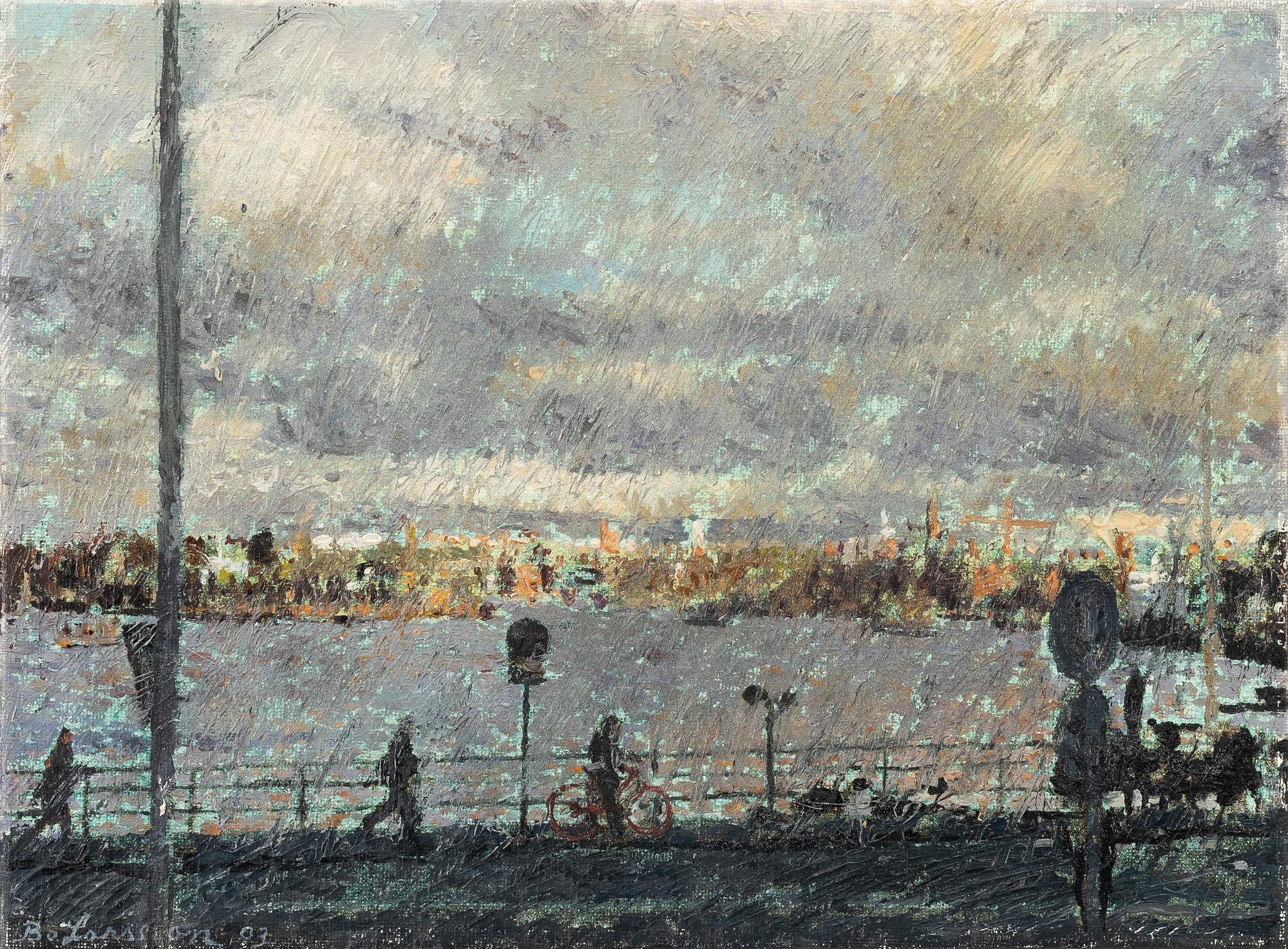 Bo Larsson, "Vandrare på slussen".
