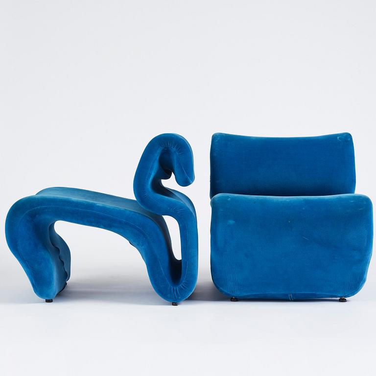 Jan Ekselius, a pair of lounge chairs, 'Etcetera', J.O. Carlssons Möbel AB, Vetlanda, 1960-70s.