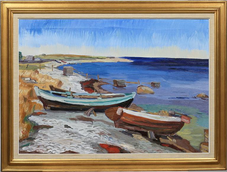 GÖRAN BRUNIUS, olja på duk, 2 st. Sign.