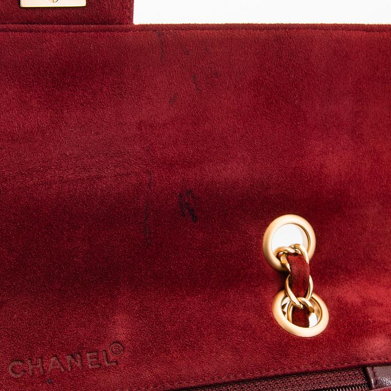 Chanel, a Suede Chocolate bar flap bag, 2000-2002.