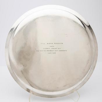 W.A. Bolin, Bricka, silver, 1950, Stockholm.