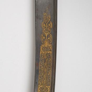 A fine large-eared walrus-hilted Yatagan, Ottoman empire probably Ioannina, Epirus.