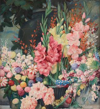 Olle Hjortzberg, Still life with flowers.