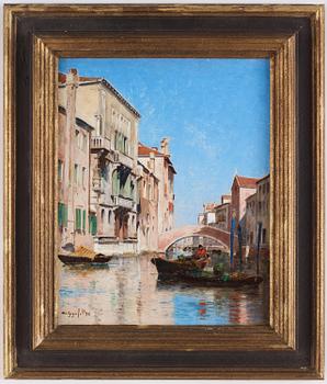 Wilhelm von Gegerfelt, Sunny day on the canal, Venice.