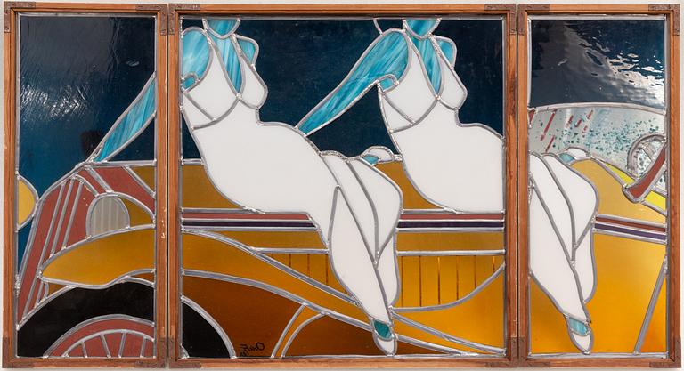Leaded glass.