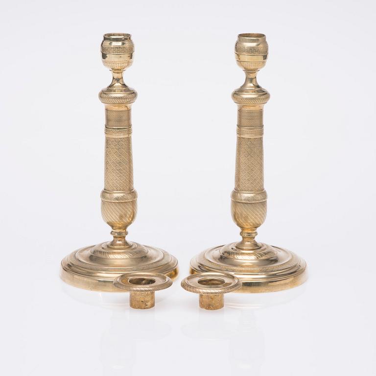 LJUSSTAKAR, ett par, Frankrike 1800-talets första hälft.