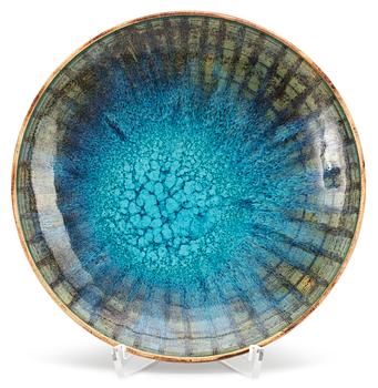 441. A Wilhem Kåge Farsta stoneware dish, Gustavsberg studio 1951.