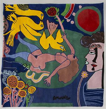 BEVERLOO CORNEILLE, after, tapestry rug, wool, 210 x 210 cm, number ed 8/100.