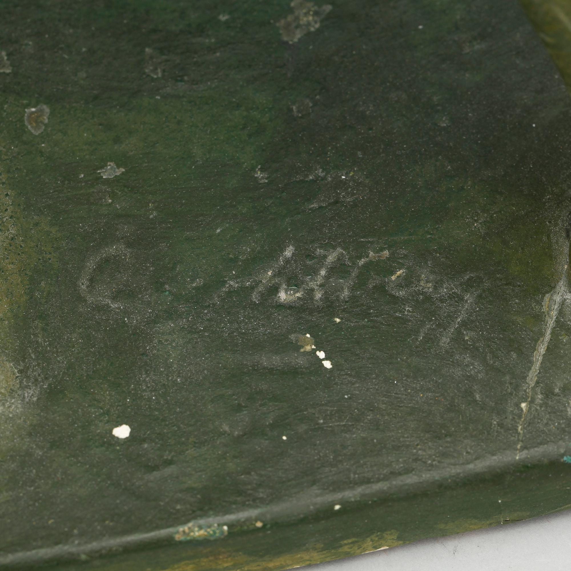 OLOF AHLBERG, skulptur, patinerad gips, signerad.