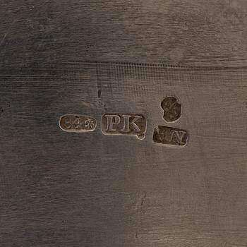 A Russian parcel-gilt teapot, mark of Nicols Karl & Plinke, St Petersburg, 1880/90s.