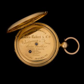 FICKUR, Jules Robert ligne droite 19 rubis. 18K guld.