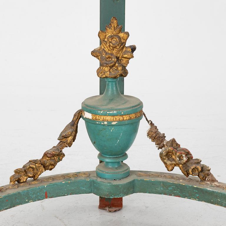 A Gustavian style console table, around 1900.