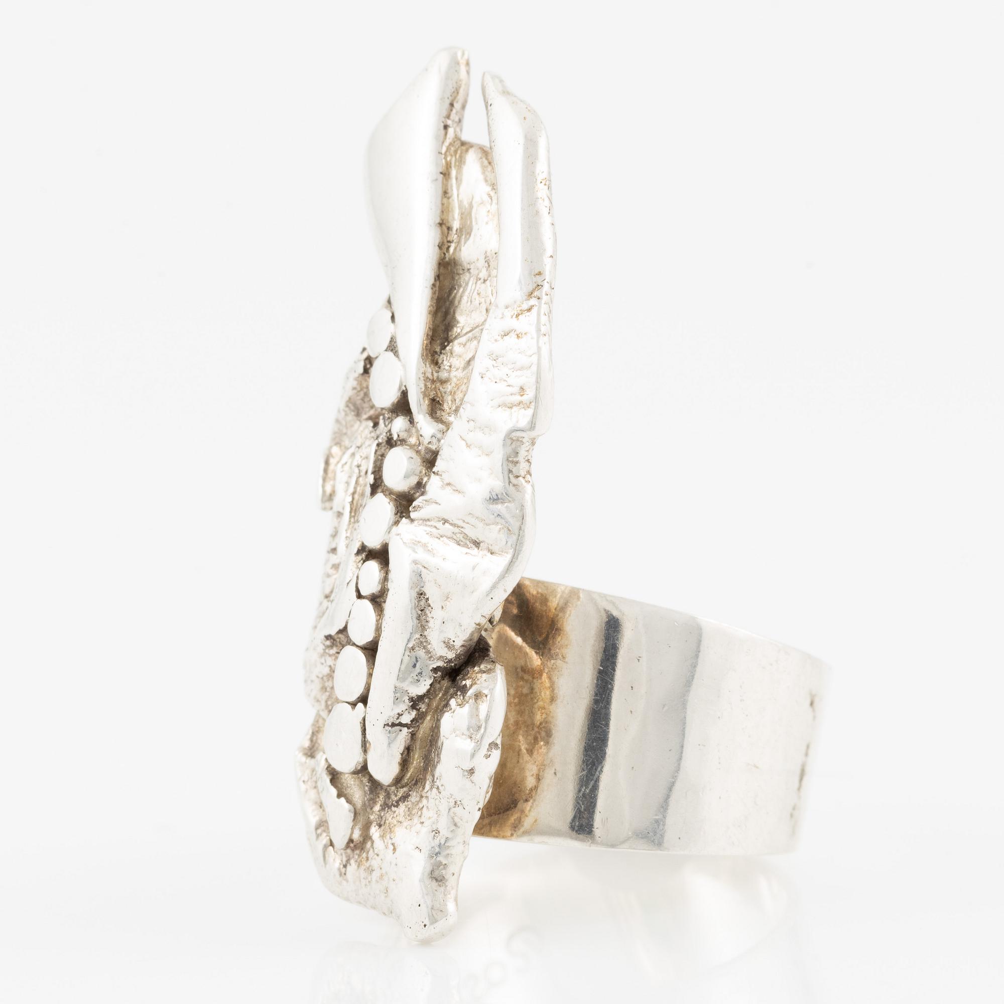 Rosa Taikon, a sterling silver ring, Stockholm, 1997.