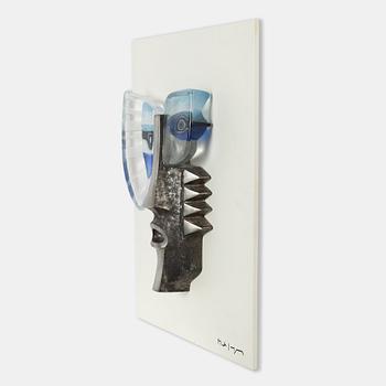 Mats Jonasson, a glass and metal sculpture, Målerås, signed, numbered 7/99, dated 2005.